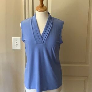 ANNE KLEIN silky drape blouse